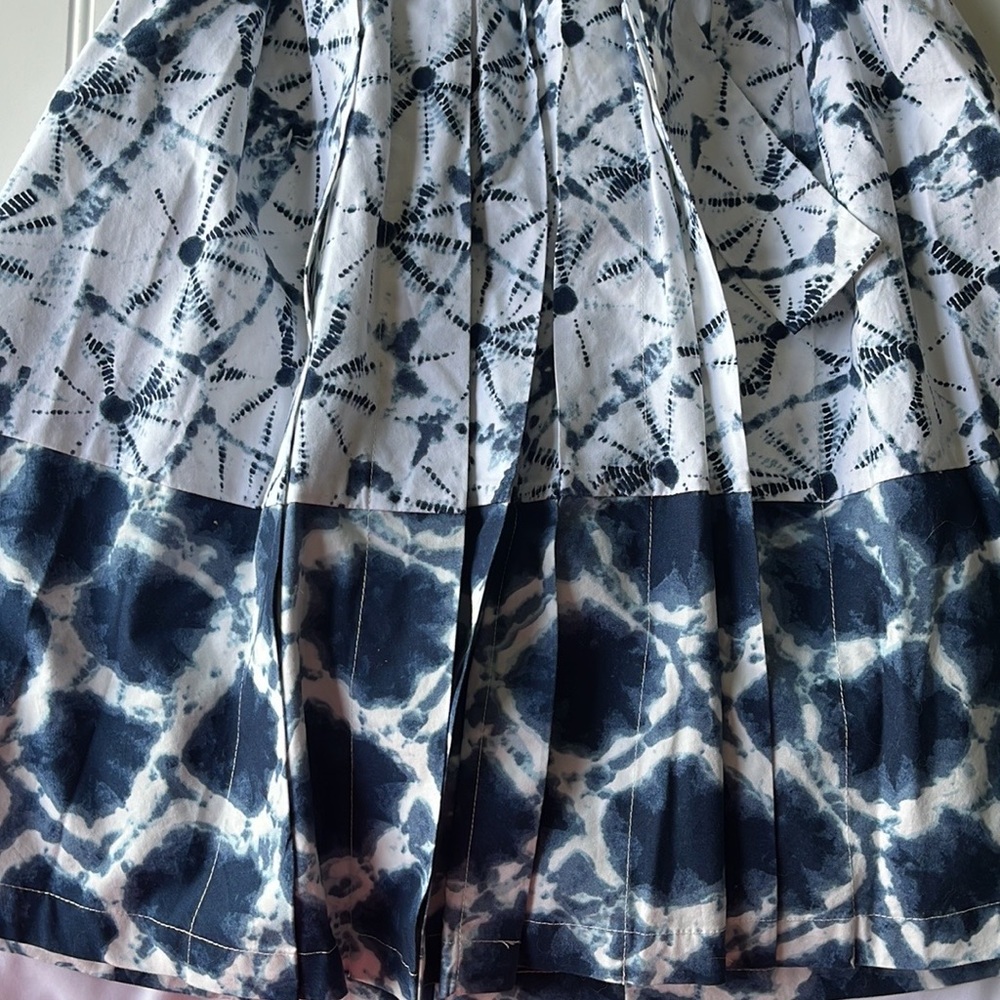Thakoon anniversary edition dress blue white splatter watercolor pleated dress - Picture 10 of 11
